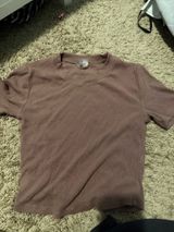 Brown Tight Fitted Crop Top Photo 0