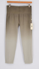 NEW Max Studio Performance Seamless Leggings L/XL Sage Green Laser Cut Ombre Photo 0