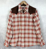 B&D Panhandle Slim Women Western Shirt Large‎ Plaid Pearl Snap Cowgirl Rodeo Y2K Photo 0
