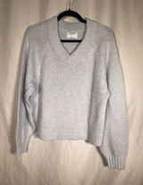 Old Navy Womens Cozy V Neck Sweater Blue Wool Blend New Medium Photo 0