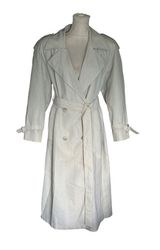 London Fog Trench Coat Women 10P Ivory Vintage Classic Minimalist Chic Academia Photo 0