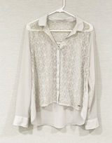 Abercrombie & Fitch Lace Button Down Shirt Photo 0