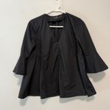 Pomander Place Tuckernuck‎ Black V-Neck Bell Sleeve Blouse Size XS Photo 0