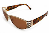 VTG Y2K Fendi Sunglasses FS 118 Tortoise Gold Shield Wrap Made in Italy Vintage Photo 0