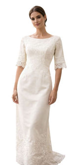 Vintage 1960s Bridal Portrait Wedding Dress Union Made, Vintage Size 10 (4-6) Photo 0