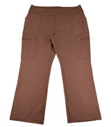Duluth Trading Co Noga Namastash Bootcut Pants Brown Cargo Womens XXL Reg 52836 Photo 0
