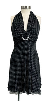 Y2K‎ Vintage My Michelle Polka Dot Halter Dress Fit Flare Mini Size S Photo 0