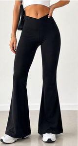 OFFLINE By Aerie Black Flare Yoga Pants XXS High Rise Y2K Athleisure Photo 0