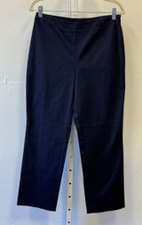 Y2K Ann Taylor Loft Petites Navy Blue Lace‎ Up Back Stretch Pants 10P Zip Leg Photo 0