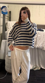 Edikted Anney Oversized Striped Sweater Photo 0