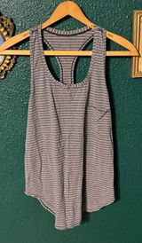 Lululemon Blue and Gray Racerback Tank Top Sz 10 Photo 0