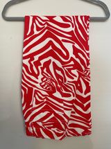 Red Zebra Print Jeans Size 2 Photo 0