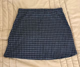Urban Outfitters Navy and White Plaid Mini Skirt Photo 0