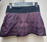 Lululemon purple & black vertical striped tennis skirt #tennis #athletic Photo 0