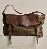 Free People We The Free Benton Messenger Bag in Olive Green - New w/ Flaw Photo 0