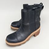 Sorel Lennox Chelsea Black Leather Waterproof Ankle Boots Womens 8.5 LL3853-010 Photo 0