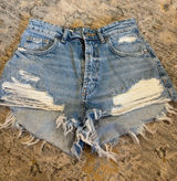 Zara Denim Shorts Blue Size 2 Photo 0