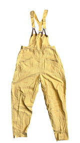 Vintage 80s 90s Esprit Sport Mustard Yellow Overalls Suspender Pants Zip Ankle M Photo 0