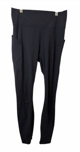 Fabletics Oasis PureLuxe High-Waisted Black Leggings with Side Pockets Photo 0