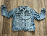 Lucky Brand Light Blue Denim Jacket with Chest Pockets Photo 0