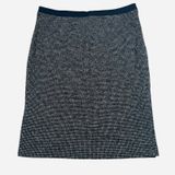 Boden Pencil Skirt Women 14L Navy‎ Blue Textured Cotton Blend Knee Length T0100 Photo 0