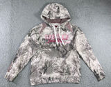 Cabela's Hoodie Women L Seclusion Open Country‎ Snow Camo Pink Graphic Outdoor Photo 0