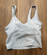 Lululemon Align Tank Top Light Blue Nulu Yoga‎ Crop Bra LW1CWBS Size 2 Photo 0