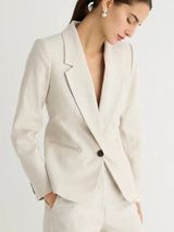 J. Crew Parke Linen Blend Blazer Tan Beige Womens 4 Photo 0