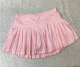 Gold Hinge Pleat Tennis Skirt Pink Athleisure Skort Large JK2201-ABLM Photo 0