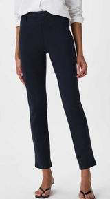 Quince Ultra Stretch Ponte Straight Leg Pants Navy XL Tall Pull-On Career Photo 0