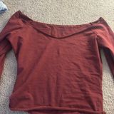 Brandy Melville Long Sleeve Maroon Top Photo 0