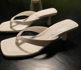 Stradivarius Women's Kitten Heels Sandals Square Open Toe Flip Flop Heels 1.8-2 Inch Heeled Sandals for Women Photo 0
