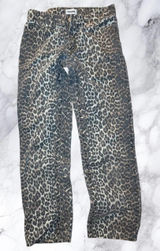 RSQ Leopard Print Jeans Y2K Low Rise Straight Leg Animal Print Pants Photo 0