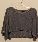Lulu‘s oversize black white cropped T-shirt size small ￼ Photo 0