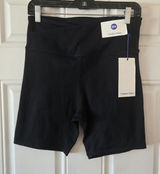 Outdoor Voices CloudKnit Bike Shorts Womens L Black 7" Inseam NWT Cross Waist Photo 0