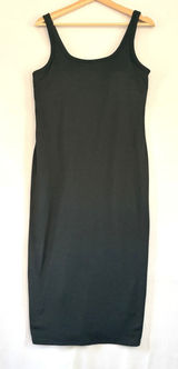 Vuori Cove Midi Dress Black Dark Heather Built-in Shelf Bra VW606‎ Womens Large Photo 0