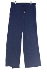 Dotti Mesh Wide Leg Swim Cover Up Pants Navy Pockets Resort Nautical Beach M Photo 0