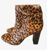 Banana Republic Trendy Cheetah Printed Block Heel Haircalf Leather Boots 6.5M Photo 0