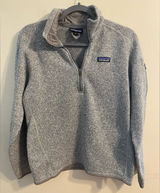 Women's Patagonia Better Sweater 1/4 Zip Gray 25618 Size Medium Photo 0