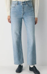 Aritzia Denim Forum The Arlo Hi-Rise Straight Jean in Light Wash Size 29 Photo 0