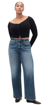 GAP 90’s LOOSE HIGH RISE denim jeans 27 size 4p medium wash Photo 0
