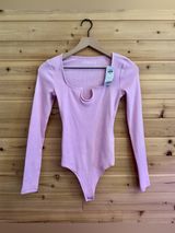NWT Abercrombie & Fitch XS Soft A&F Rib Ribbed Long Sleeve Bodysuit Spring Photo 0