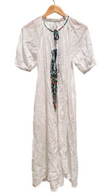 Rhode for Target NWT White Floral Tie Up Puff‎ Sleeve Cover Up Dress XS Beach Photo 0