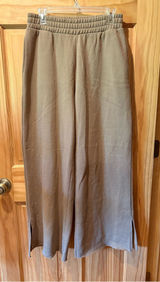 RISEN Wide Waistband Slit Wide Leg Pants color Sand women’s M Photo 0