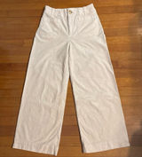Maeve by Anthropologie Size 27 The Colette Cropped Wide Leg Corduroy Pants Cream Photo 0