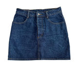 John Galt Brandy Melville Dark Wash Denim Mini Skirt Button Fly Size Medium Photo 0