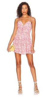 Majorelle Viola Pink Mini‎ Dress Medium Revolve Paisley Floral Sleeveless Girly Photo 0