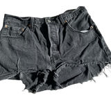Levis 501 Black‎ Cutoff Shorts Pre OwnedJunior Size 32 Photo 0