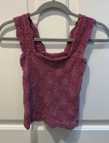 Altar'd State Mauve Crochet-Textured Tank Photo 0