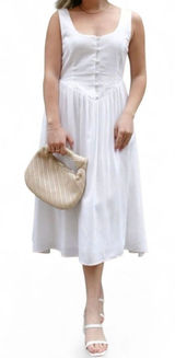 Rolla's Leoni Dress Size XS White Sleeveless Midi‎ NWT Photo 0